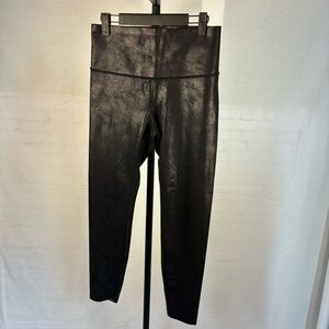 Knix Black Metallic Shimmer High-Rise Leggings M